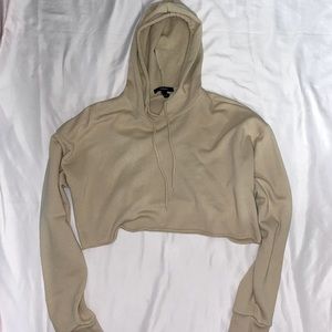 tan cropped hoodie